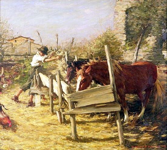 Henry Herbert La Thangue Appian Way Norge oil painting art